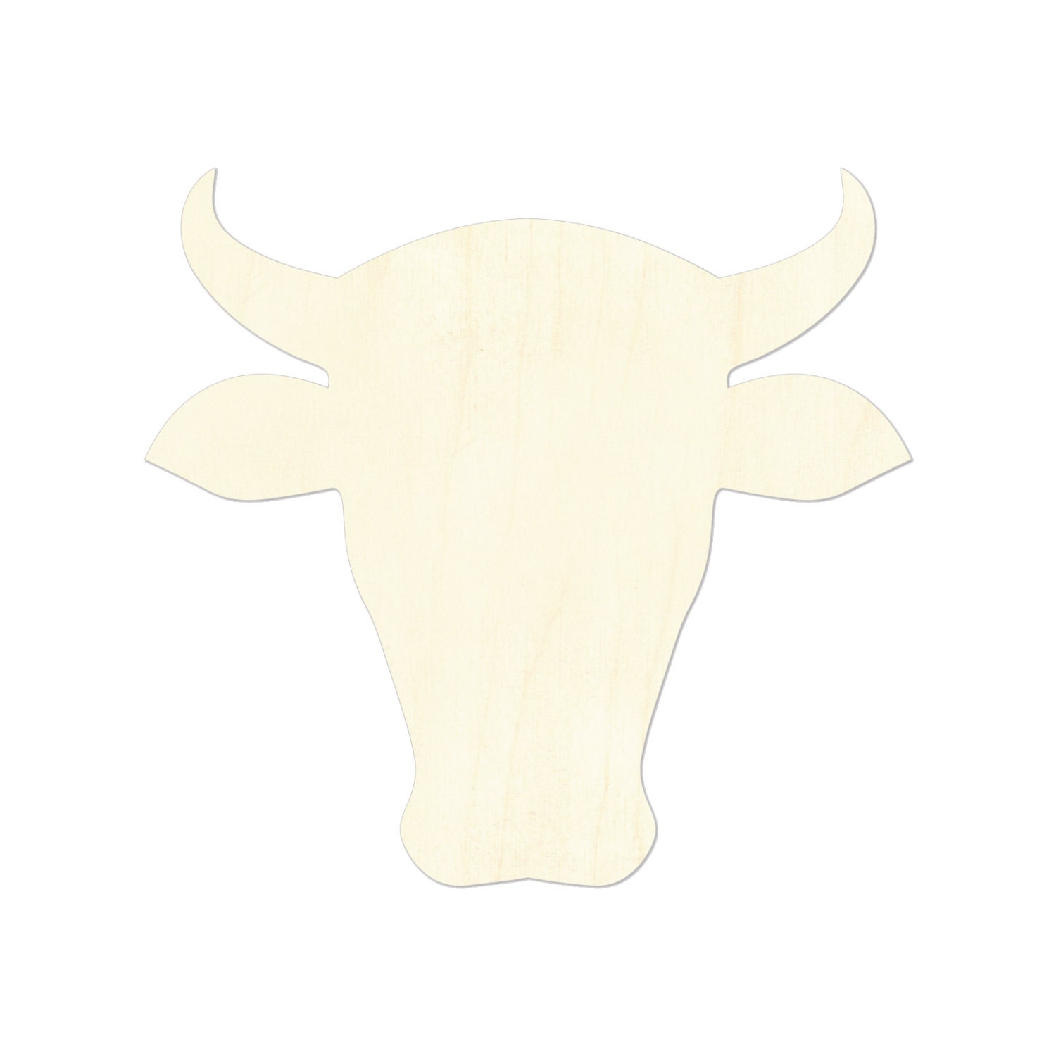 2 34 Farm Animal Cow Head Wooden Cutout Shape Etsy