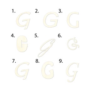 2" - 34" Wooden Letter “G”  Room, Nursery, Wedding Decoration, Gift Tags. Ornaments, Crafts, DIY,  Laser Cut Unfinished Wood,  #2053