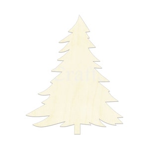 2" - 34" Christmas tree Wooden Cutout Shape, Silhouette, Gift Tags Ornaments, Room Decoration, Laser Cut Unfinished Wood, 2693