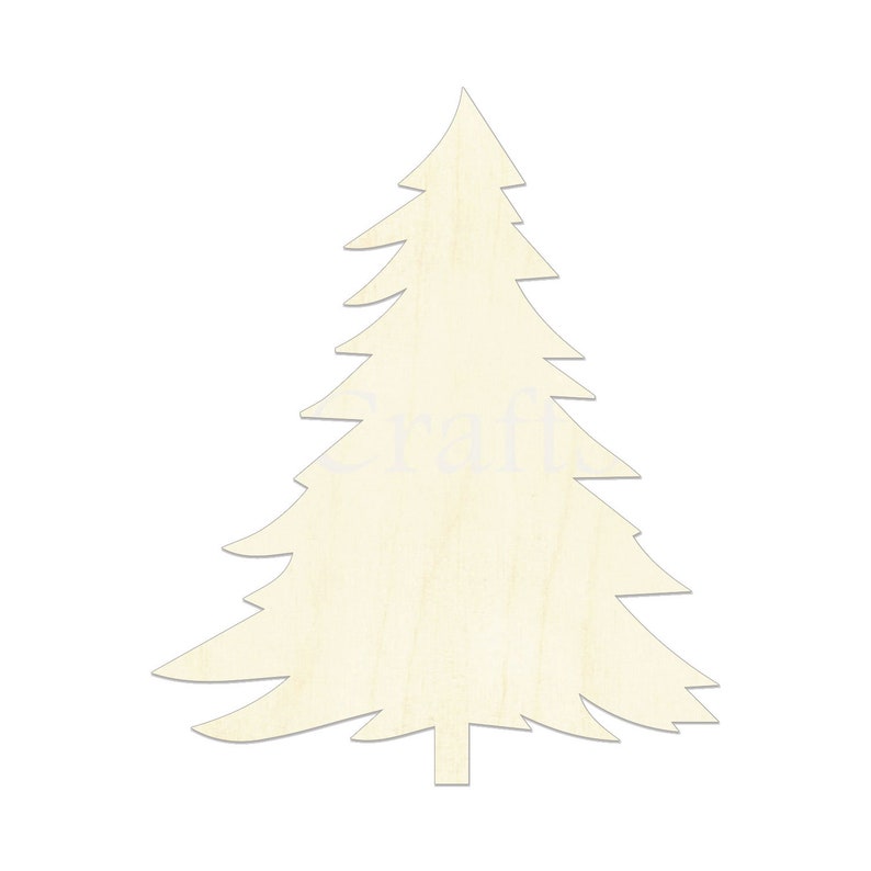 2 34 Christmas Tree Wooden Cutout Shape Etsy