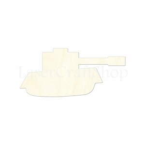 2&quot; - 34&quot; Cartoon Tank Wooden Cutout Shape, Silhouette, Gift Tags Ornaments, Room Decoration, Laser Cut Birch Wood,  #1677