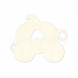 2&quot; - 34&quot; Pumpkin Carriage Wooden Cutout Shape, Silhouette, Gift Tags Ornaments, Room Decoration, Laser Cut Birch Wood,  #1685