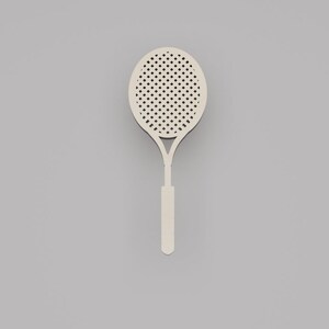 2&quot; - 34&quot; Badminton racket Wooden Cutout Shape, Silhouette, Gift Tags Ornaments, Decoration Laser Cut Birch Wood #6527