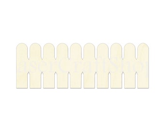 2" - 34" Fence Wooden Cutout Shape, Silhouette, Gift Tags Ornaments, Room Decoration, Laser Cut Unfinished Wood,  2235