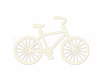 2&quot; - 34&quot; Vintage Bicycle, Bike Wooden Cutout Shape, Silhouette, Gift Tags Ornaments, Room Decoration, Laser Cut Unfinished Wood #2047