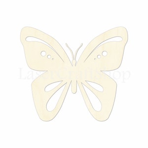 2&quot;- 34&quot; papillon en bois découpe forme, Silhouette, cadeau Tags ornements, décoration de salle, Laser coupe bois non fini, #1893