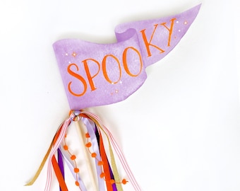 Spooky Party Pennant | Halloween Pennant | Spooky Party Decor | Spooky Flag | Halloween Decor | Halloween Flag