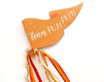 Team Pumpkin Party Pennant | Thanksgiving Pennant | Fall Party Pennant | Thanksgiving Party Decor | Pinksgiving | Fall Party Decor