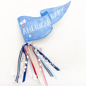American Baby Party Pennant | July 4th Pennant | 4th of July Party Pennant | 4th of July Party Decor | Party Wand | Independence Day Decor