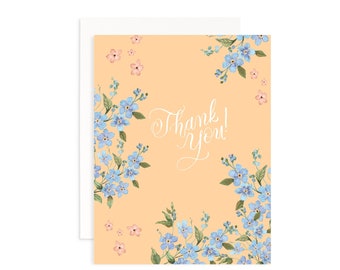 Spring Fling Thank You Card | Watercolor Floral Thank You Card | Watercolor Flower Greeting | Watercolor Floral Painting