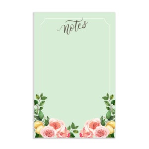 Zesty Lemon Watercolor Floral Notepad | Watercolor Notepad | Flower Notepad | Lemon Stationery | Floral Stationery | Floral Writing Pad