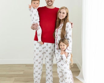 Penguin Christmas Womens Pajamas | Matching Family Christmas Pajamas | Bamboo Pajamas | Cute Holiday Pajamas | Family Pajama Set