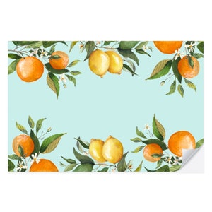 Zesty Citrus Paper Placemat Pad | Thanksgiving Placemat | Oranges Placemat | Lemon Placemat | Fall Table Decor | Watercolor Citrus