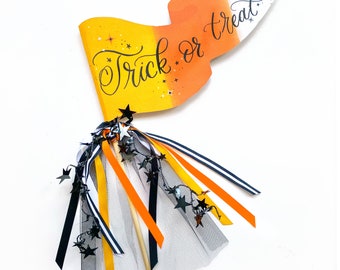 Trick or Treat Candy Corn Party Pennant | Halloween Pennant | Candy Corn Party Decor | Halloween Decor | Halloween Flag |  Trick or Treat