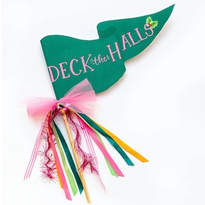 Deck the Halls Christmas Party Pennant | Christmas Pennant | Christmas Party Decor | Holiday Flag | Christmas Flag | Christmas Decor