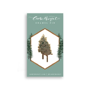 Fir Tree Enamel Pin | Pine Tree Enamel Pin | Woodland Enamel Pin | Fir Tree Illustrated Lapel Pin | Evergreen Tree Enamel Pin | Outdoor Pin