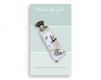 Cutout Paint Tube Enamel Pin | Paint Enamel Pin | Paint Tube Enamel Pin | Cutout Paint Tube Illustrated Lapel Pin