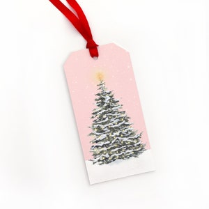 Perfect Tree Watercolor Christmas Gift Tags | Watercolor Christmas Trees Tags | Christmas Gift Tags | Holiday Tags | Christmas Present Tags