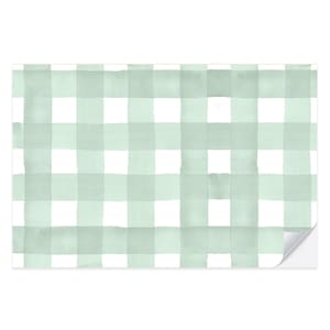 Green Gingham Paper Placemat Pad | Thanksgiving Placemat | Green Placemat | Gingham Placemat | Fall Table Decor | Watercolor Gingham