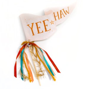 Yeehaw Party Pennant | Cowboy Party Decor | Western Party Decor | Cowgirl Bachelorette | Rodeo Party Decor | Rodeo Photo Prop