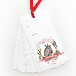 It's the Most Wondillo Time of the Year Christmas Gift Tags, Holiday Gift Tags, Armadillo Christmas Tags, Holiday Armadillo Gift Tag Set