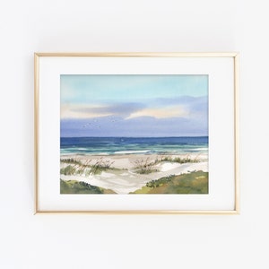 Hilton Head South Carolina Print | Hilton Head Watercolor Art | Watercolor Beach Painting | Beach Travel Art | City Print Set