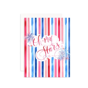 Oh mijn sterren wenskaart | 4 juli wenskaart | Onafhankelijkheidsdag kaart | 4 juli kaart | Amerikaanse onafhankelijkheidskaart