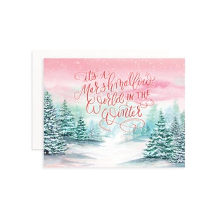 Marshmallow World Christmas Card | Snow Scene Christmas Card | Nature Christmas Card | Winter Christmas Card | Chrismas Greeting Cards