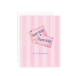 Du bist die süßeste Grußkarte | Aquarell Frühstückskarte |  Süße Zucker Karte | Sweet n Low Karte | Brunch-Liebhaber-Karte