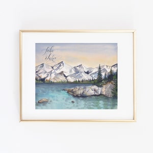 Watercolor Lake Tahoe Print | Lake Tahoe Rocky Mountains Watercolor Art | Rockies Watercolor | Sand Harbor Watercolor | Mountain Painting