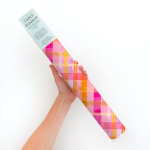 Thanksgiving Gingham Table Runner | Fall Table Runner | Pink Party Decor | Plaid Party Table Runner | Pinksgiving Table Runner