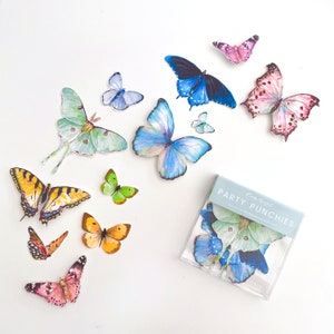 Rainbow Butterfly Confetti Die-Cuts Party Punchies Die Cut Butterflies Colorful Party Decor Butterfly Party Goods Birthday Party image 2