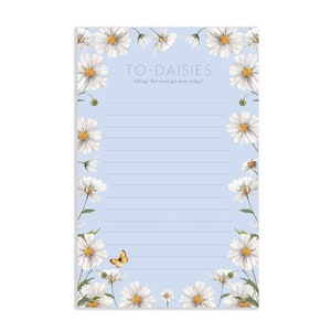 Daisies Watercolor Floral Notepad | Daisies Watercolor Notepad | Flower Notepad | Social Stationery | Floral Stationery | Floral Writing Pad