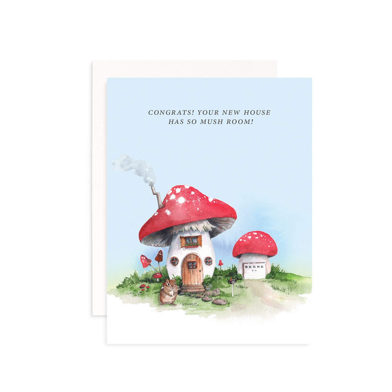 New Home Card so Mush Room Funny New House Card Watercolor - Etsy Norway