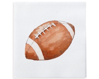 Servilletas de cóctel de fútbol, servilletas para fiesta de portón trasero, servilletas de cóctel para fiesta de fútbol, decoración para fiesta de fútbol, fútbol de acuarela, día del partido