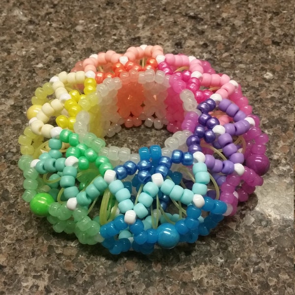 Rainbow Slinky cuff