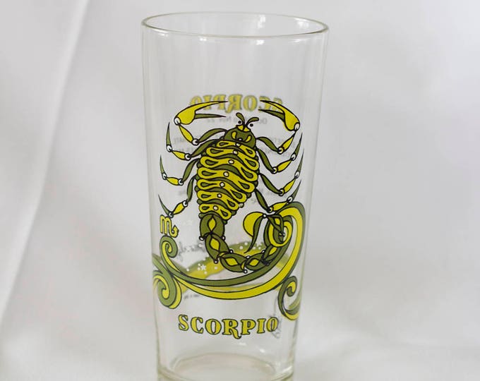 1976 Vintage Arby's Zodiac Drinking Glass Scorpio Etsy
