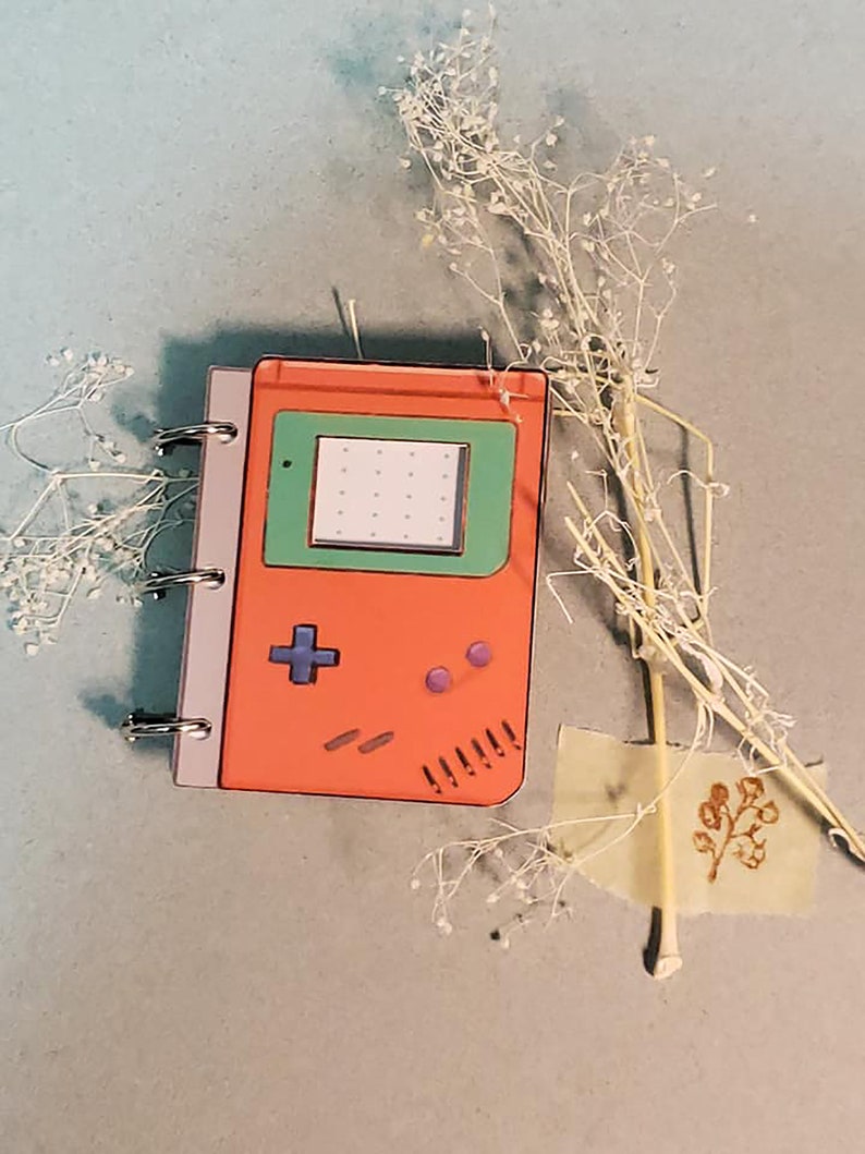 MINI NOTEBOOK Keychain Gameboy Notebook Keychain Notes Etsy