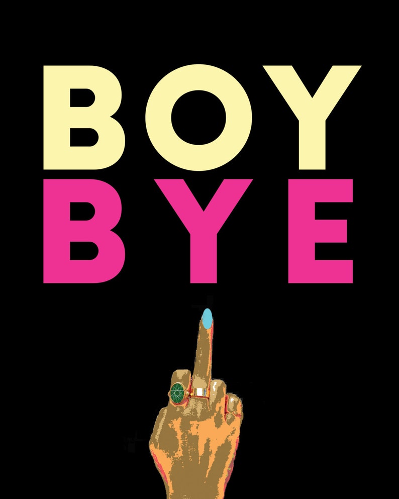 Boy Bye Digital Poster Printable Wall Art Etsy