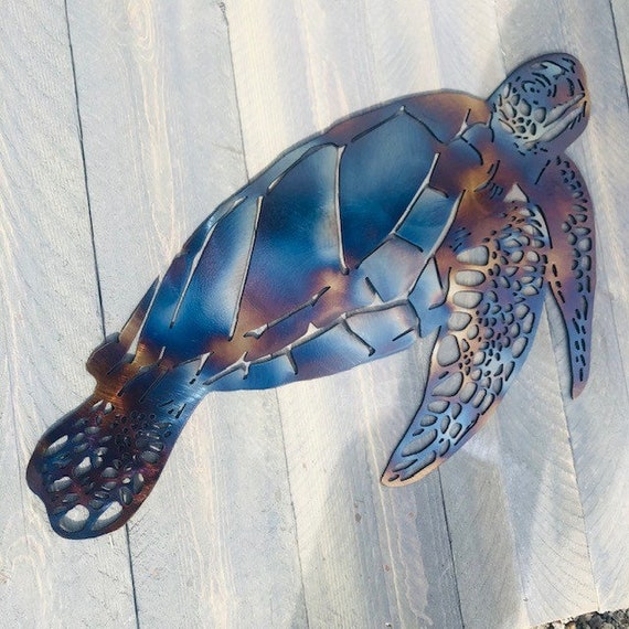 Metal Sea Turtle Wall Art 