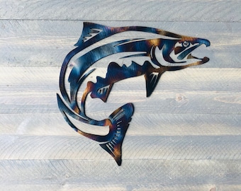 Metal Salmon Wall Art