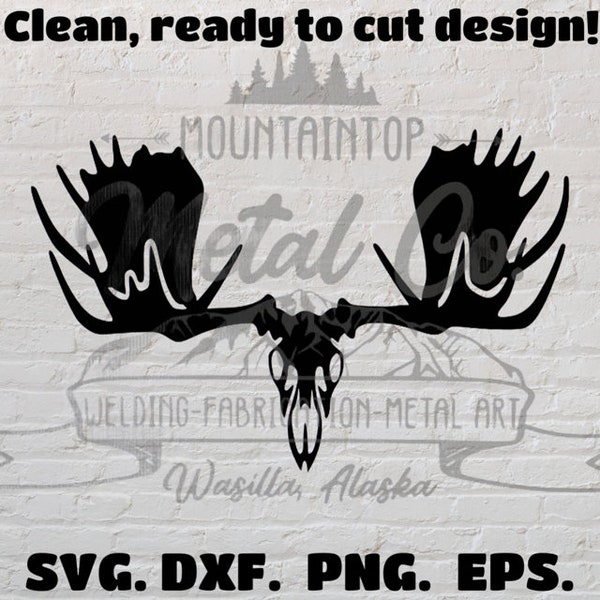 Moose Antler Digital Design File. Instant Download. Svg, Dxf, Png, Eps. Ready to Cut!