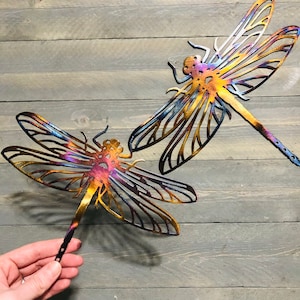 Metal Dragonfly Pair Wall Art