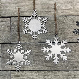 Metal Snowflake Christmas Ornaments