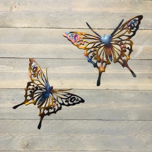 Metal Pair of Butterflies Wall Art