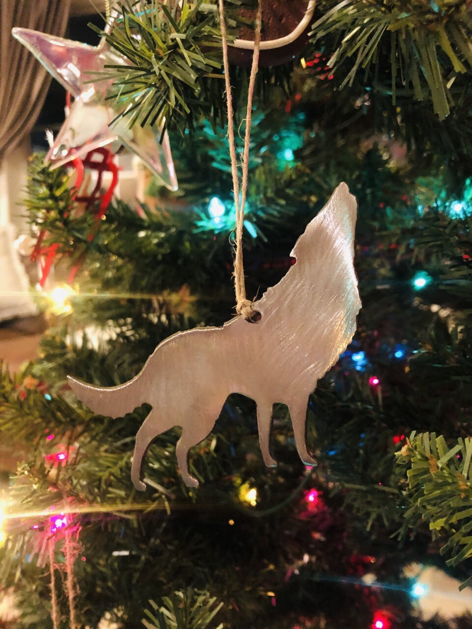 Metal Wolf Ornament — Alaska TIG Works