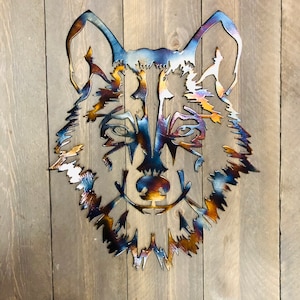 Metal Wolf Wall Art