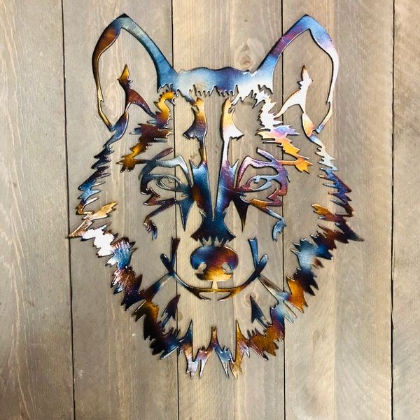 Wolf Wall Decor Etsy