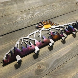 Metal Mountain Key Hooks