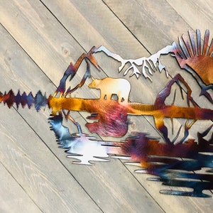 Metal Guitar Landscape, Wall Art, Wall Decor, Guitar Art